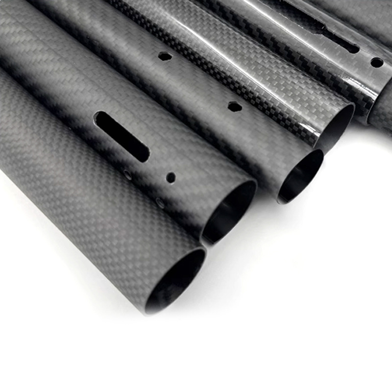 High-Quality 3K Carbon Fiber Tubes Large-Diameter Hollow Drone Carbon Fiber Round Tubes Manufacturer Wholesale Carbon Fiber Tubes