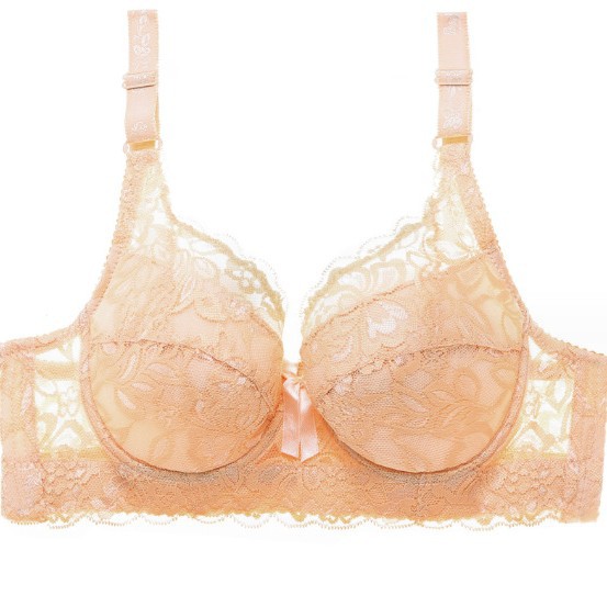 Thin Cotton Cup hot sale plus size breast-collecting adjustable bra lace gathered with steel ring sexy women's underwear batch