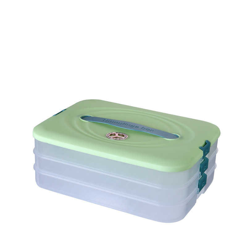 Multi-Layer Dumpling Box Household Food-Grade Kitchen Refrigerator Organization Artifact Wonton Box Fresh-Keeping Quick-Frozen Special Storage Box