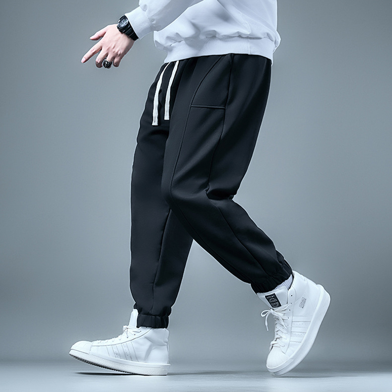 73952-Pure-Black-720 Crescent Lapel Trousers Mcvilly Men's Fat Casual Plus Size