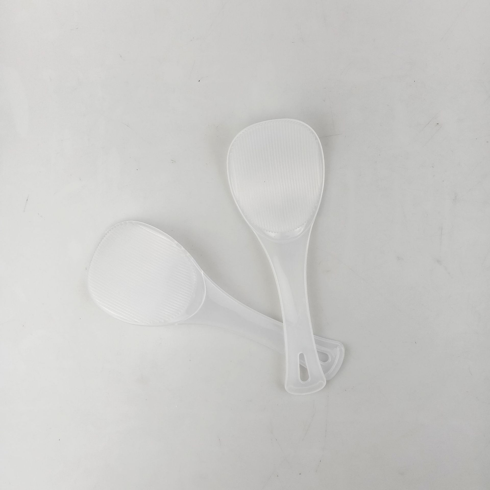 Household Rice Spoon Set of 2 Non-Stick Rice Spoons Rice Cooker Spoons Rice Serving Spoons Translucent Plastic Thickeneded Rice Scoops