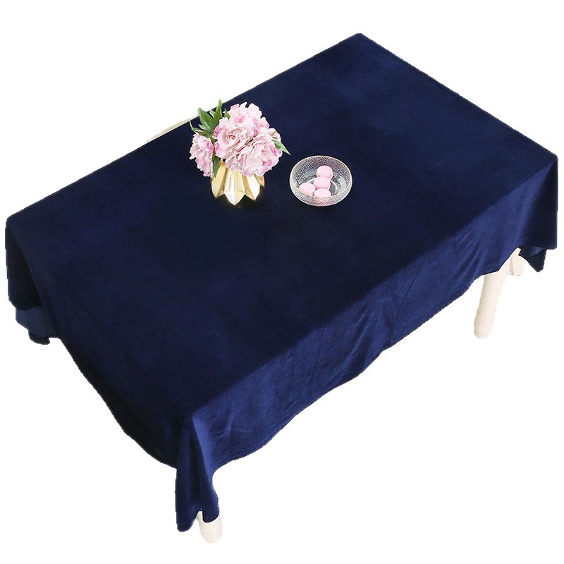 Gold Velvet Pure Color Tablecloth Conference Room Table Cover Rectangular Red Velvet Opening Office Wedding Tray Wedding