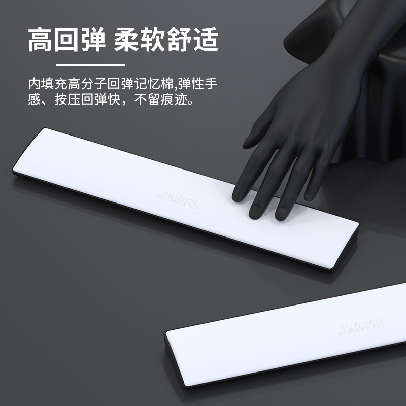 Black Jue 104/87/81/61 Key Standard Keyboard Supports Wrist Rest Pad Leather Keyboard Hand Support