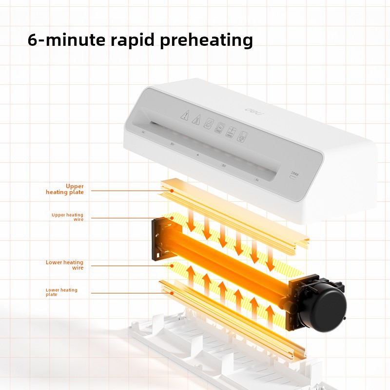 Deli Gq405 Plastic Sealing Machine, Small Household Laminating Machine, A4 Photo Paper Laminating Machine, Commercial Document and Photo Sealing Machine