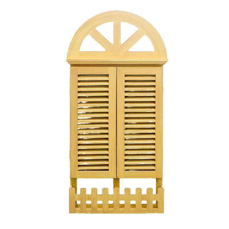 European-Style Fake Window Decoration Mediterranean-Style Louver Wooden Window Dining Room Wall Decoration Wall Hanging