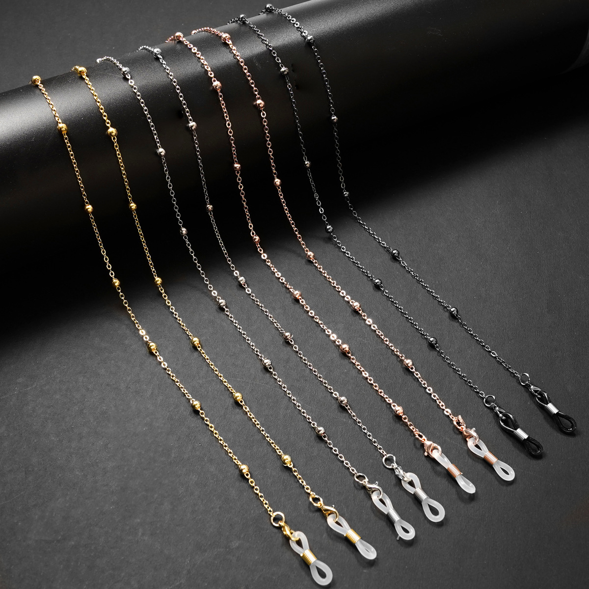 Цепочка для очков, шнур для маски, металлическая цепочка для подвешивания очков, многофункциональная цепочка с бусинами
