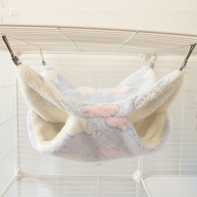 Small pet honey bag shrew sandwich hammock hanging squirrel sleeping bag double layer warm squirrel fleece-lined autumn and winter hammock