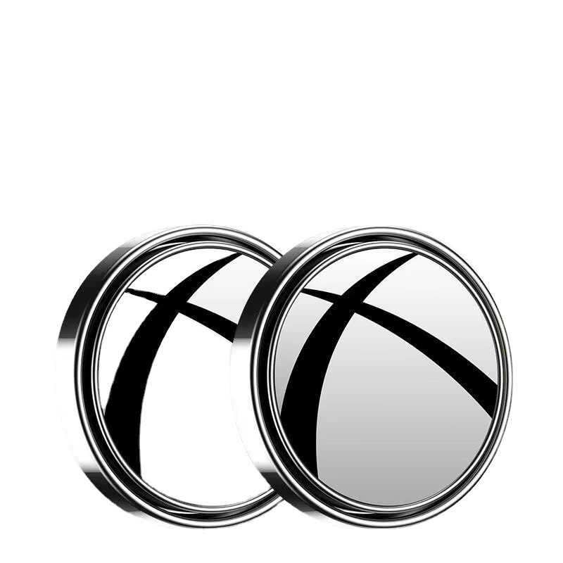 Car 360-Degree Edgeless Reversing Small Round Mirror Adjustable Blind Spot Mirror High-Definition Glass Wide-Angle Auxiliary Mirror