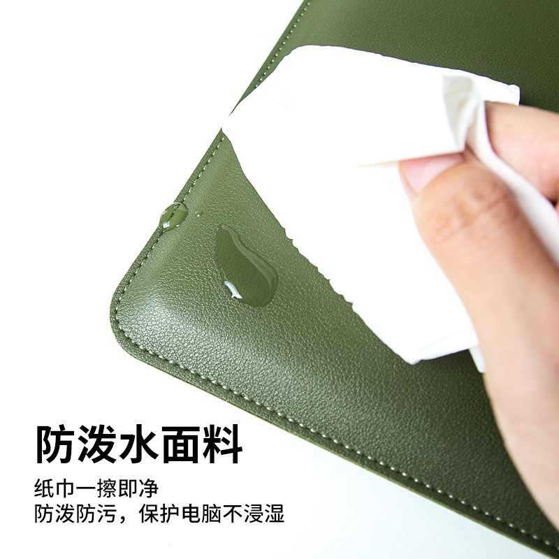 Laptop Sleeve Suitable for Apple, Huawei, Lenovo, Asus Non-Magnetic Buckle Computer Bag Waterproof Pu Protective Cover