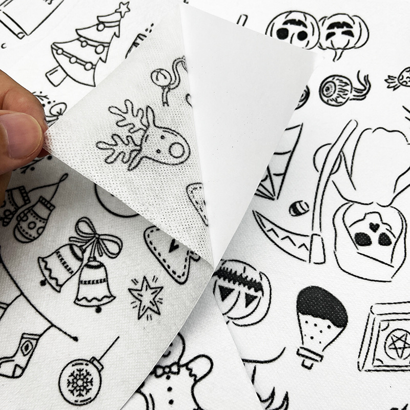 Cross-border Hot Sale No Odor A4 Size Adhesive Back Adhesive Water Soluble Non-woven Fabric Tearable Embroidery Stabilizer Cut Sheet Printing