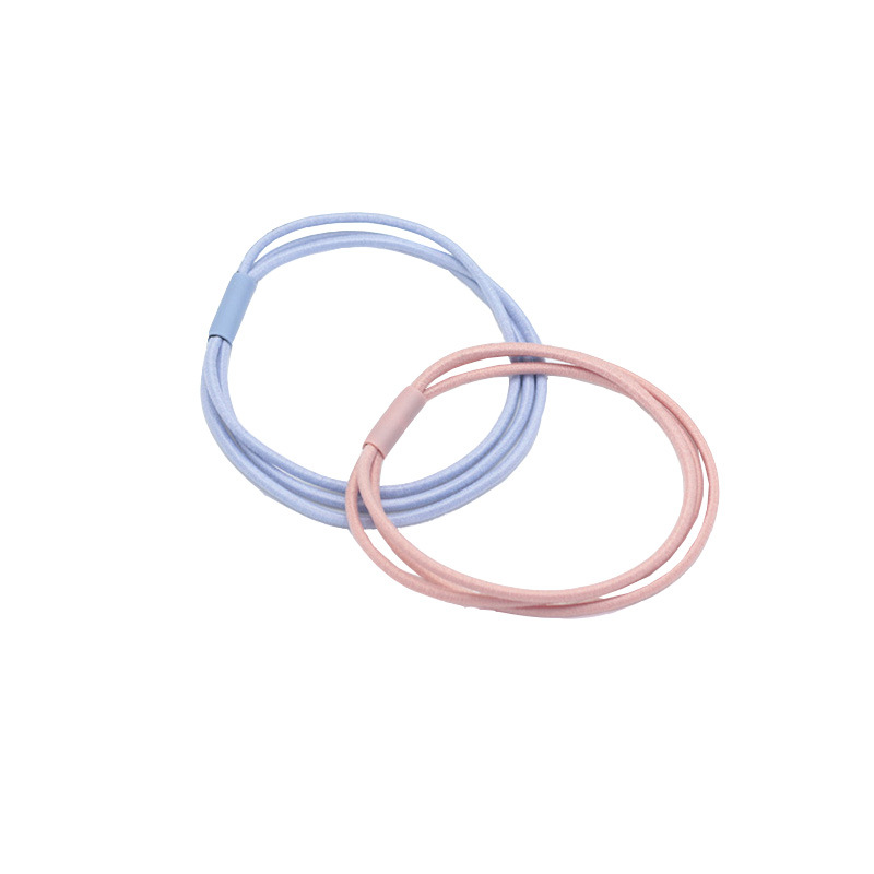 Korean version of high elastic basic hair ring three-in-one color hair rope hair band hair accessories female leather wholesale