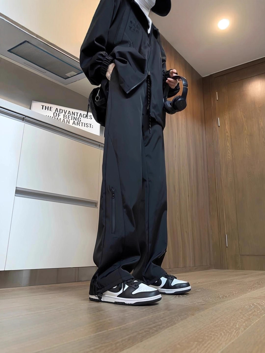 Men's Fleece-Lined Softshell Pants Trendy Brand Winter Thick Waterproof Cold-Proof Straight Casual Long Pants American Style Functional Cargo Pants