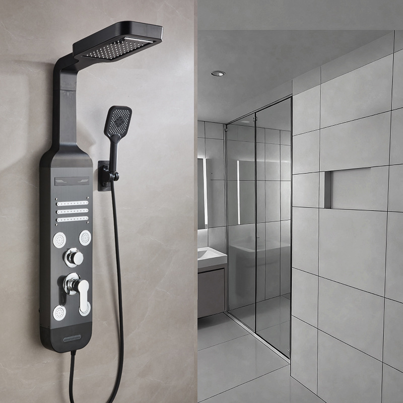 Shower Panel Cross-Border E-Commerce Source Supply Modern Smart Led Digital Display 304 Stainless Steel Shower Screen