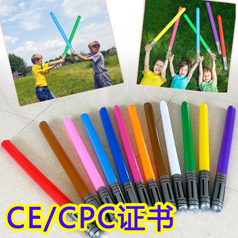 Оптовая продажа надувного светового меча Звездные войны лазерный меч игрушка 90 см надувная палка прозрачный ПВХ надувной меч