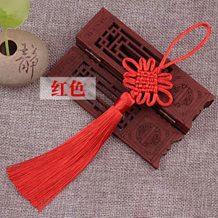 Small size tassel Chinese knot pendant spring festival New Year festive gift crafts musical instrument umbrella bonsai decorative pendant