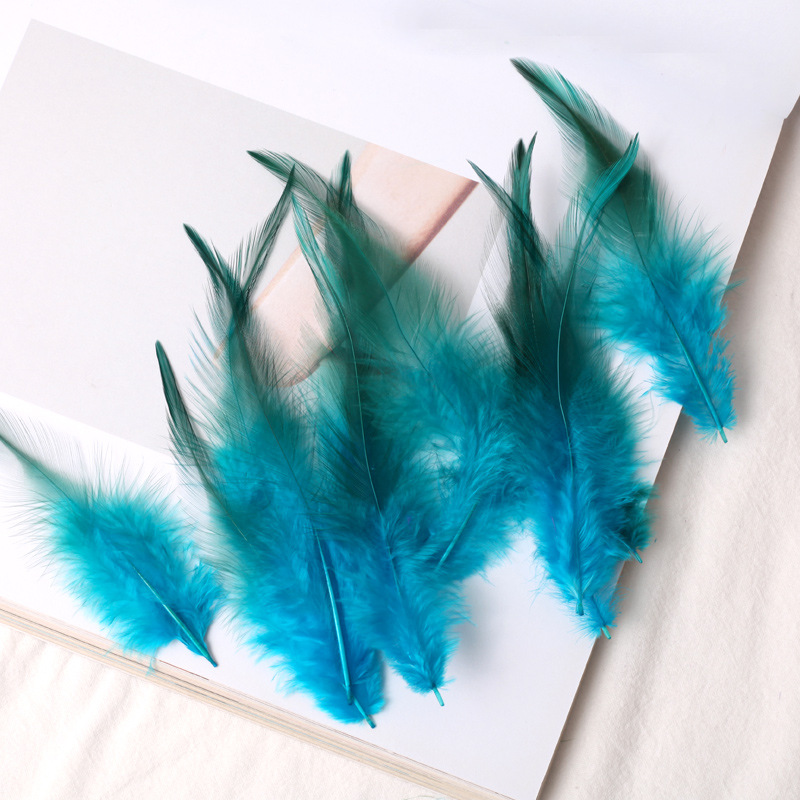 Factory wholesale funny cat stick feather diy cat toy color red pointed pheasant feather crafts jewelry decoration materials