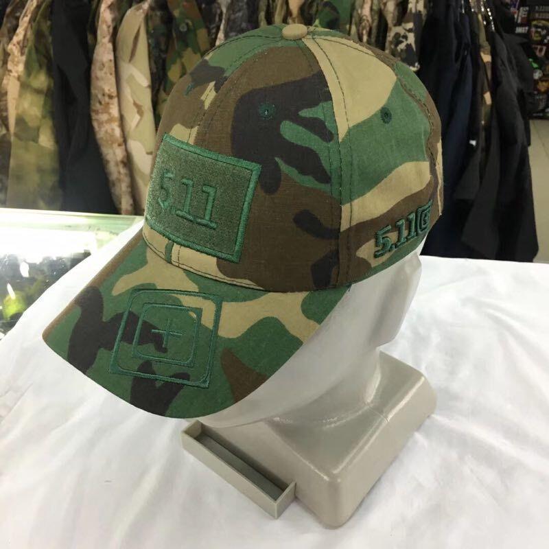 Cross-Border 5.11 Target Baseball Cap Embroidered Military Fan Outdoor Tactical Jungle Tactical Velcro Peaked Cap Cycling Cap