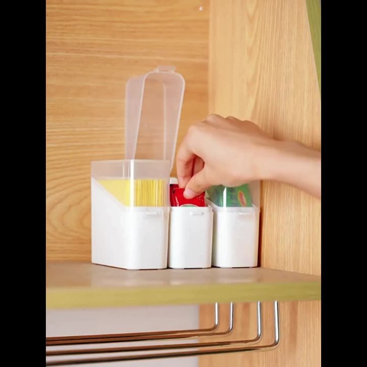 Japanese-Style Cheese Slice Storage Box Refrigerator Cheese Slice Preservation Box Coffee Tea Bag Desktop Sorting Box with Lid