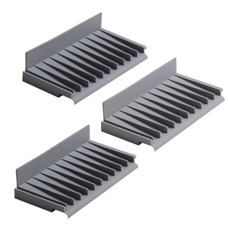 Silicone Faucet Drain Mat Splash-proof Kitchen Sink Water Mat Narrow Side Slope Drain Mat Countertop Splice Mat