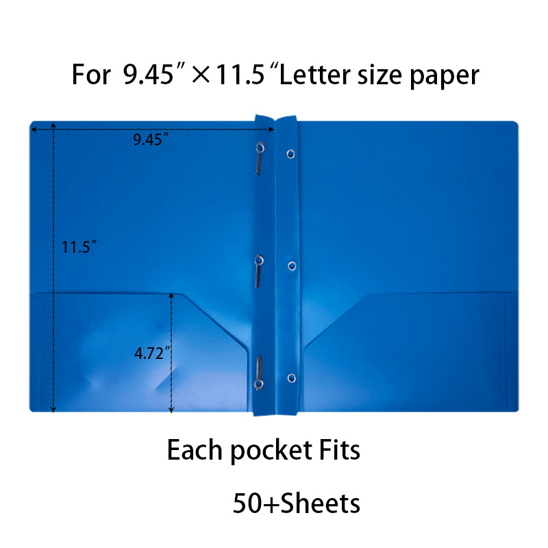 Wholesale Colorfulful Double Pocket File Bag 3-Pin Tadpole Clip A4 Folder Office Storage Report Folder