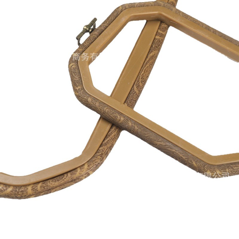 2024 Cross Stitch Frame Embroidery Frame Embroidery Stretch Retro Embroidery Circle Antique Wood Grain Embroidery Circle ABS Plastic Multi-Size