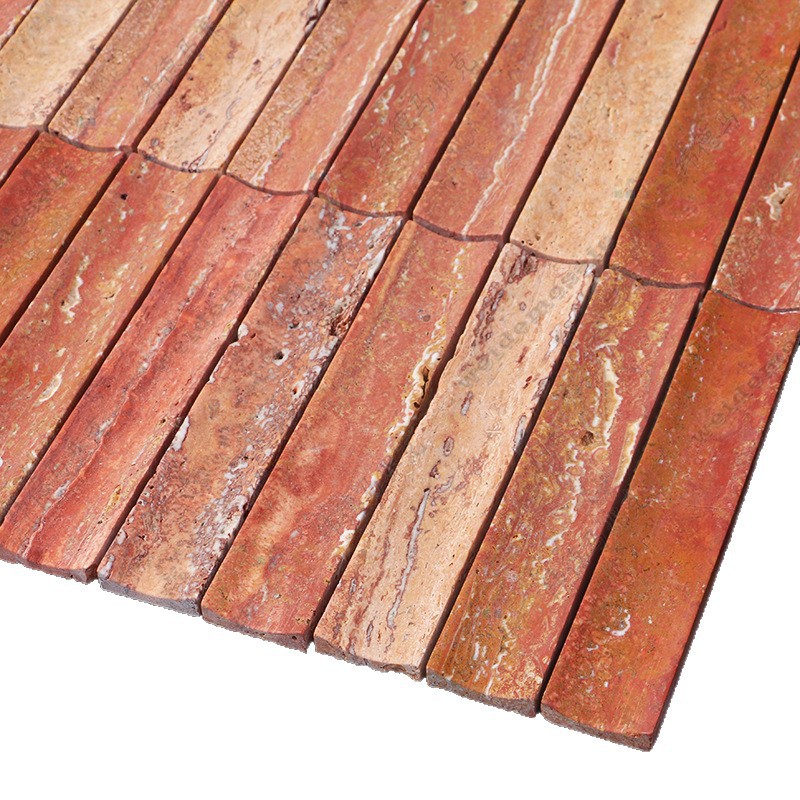 Yunfu factory natural marble mosaic cave stone Indian green Calala concave three-dimensional personalized stone wall tile