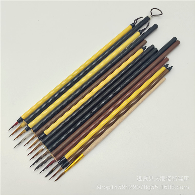 Fine Brush for Traditional Chinese Painting, Thin Gold Script, Watercolor, Line Drawing, Wolf Hair, Leaf Vein, Texture, Rat Whisker Line Drawing Brush
