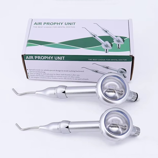 Dental sandblasting gun teeth whitening sprayer oral whitening teeth polishing stainless steel sandblasting gun with 2 holes 4 holes