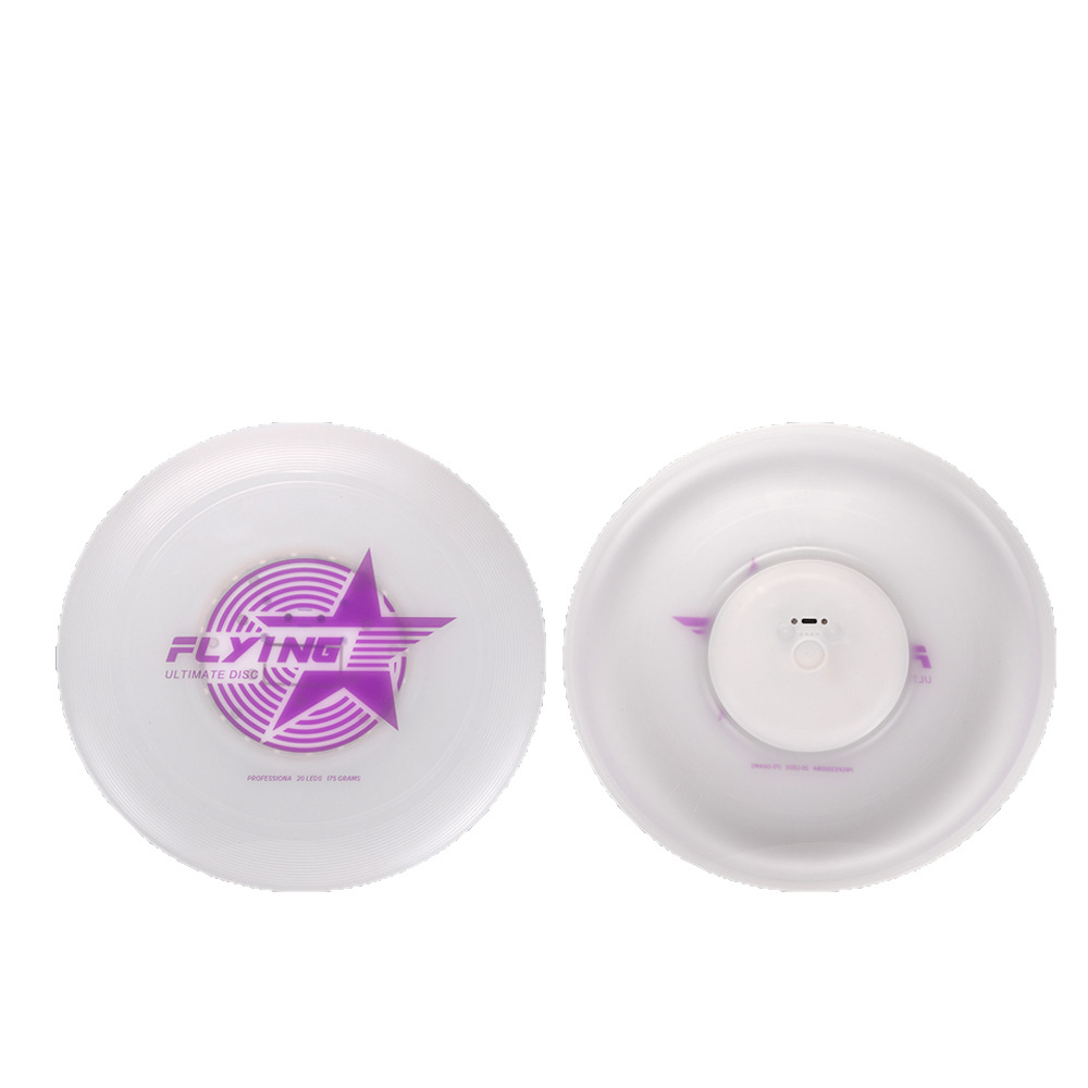 LED colorful luminous Frisbee PE material suitable for beach lawn outdoor extreme sports cross-border luminous Frisbee