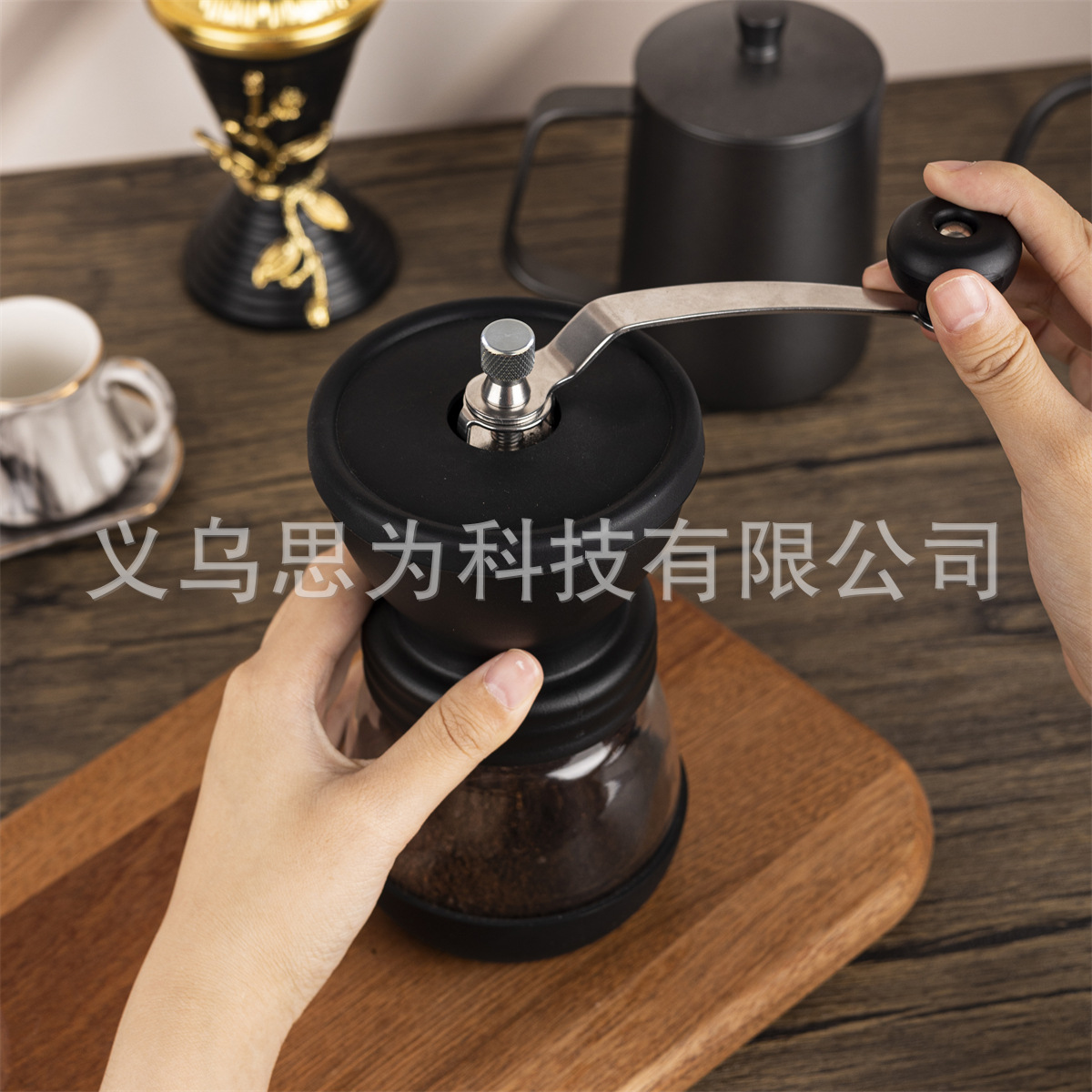 Amazon Large Capacity Glass Hand Grinder Coffee Grinder Set Home Manual Coffee Bean Grinder