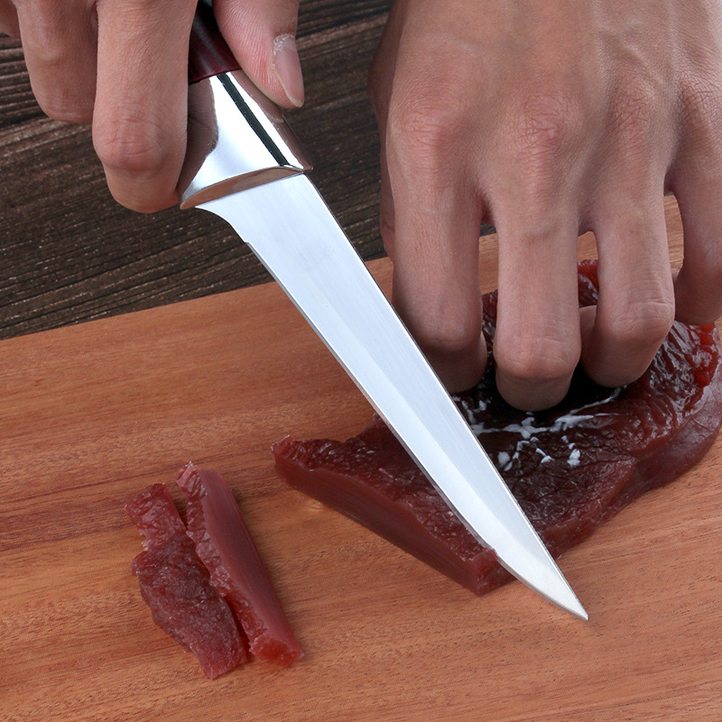 Bone Removal Knife with Rubber Sleeve, Professional Dividing Knife, Portable Pig and Sheep Knife, Peeling Knife, Bone Removal Knife, Meat Slicing Knife