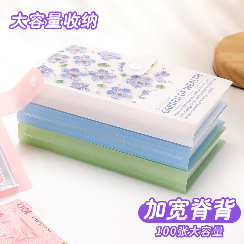 Fortune Garden Money Saving Book Source Manufacturer Wholesale Pp Oil Painting Style Three-Dimensional Banknote Album Commemorative Banknote Collection Album