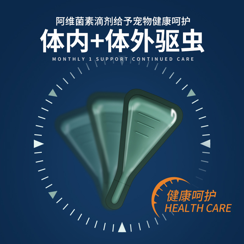 Pet Insect Repellent for Dog and Cat Extracorporeal Insect Repellent for Fleas, Ticks and Lice Abamectin Drops