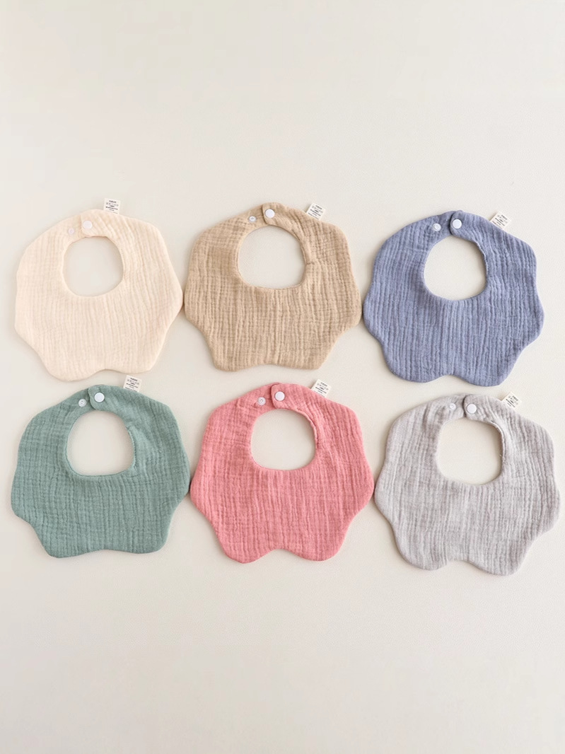 Cross-Border Hot-Selling Baby Bibs Pure Cotton Six-Layer Saliva Napkin Baby Spit-Up Bib Breathable Soft Washable Rice Pocket