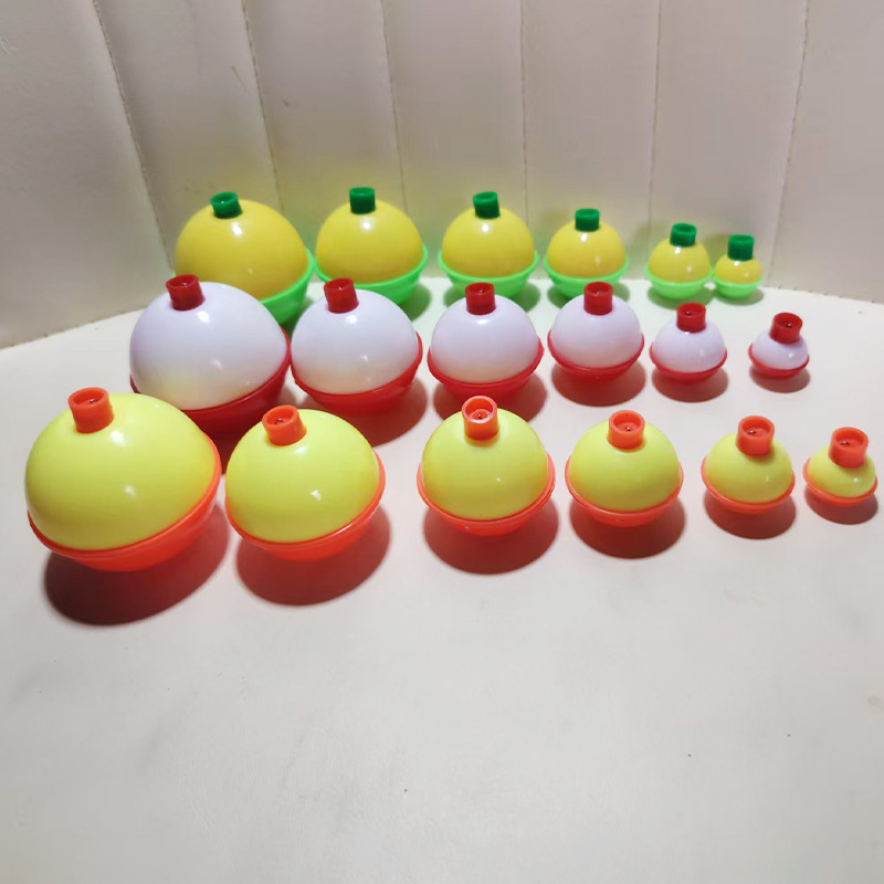Ultrasonic Round Ball Plastic Float Red and White Fishing Float in Stock Wholesale Fishing Float Fishing Gear Accessories Round Ball Fishing Float