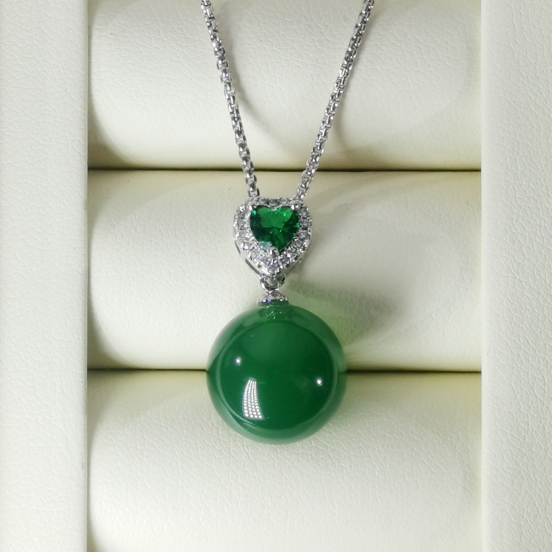 Серьги из натурального зеленого халцедона, высокое качество, круглые, классические серьги Joker, оптовая продажа модных новинок