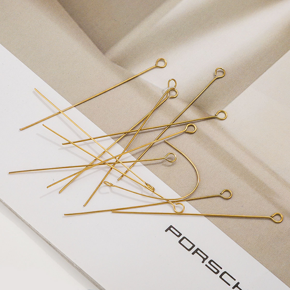 Beaded material handmade diy accessories metal jewelry accessories stainless steel nine-shaped needle nine-character needle titanium steel