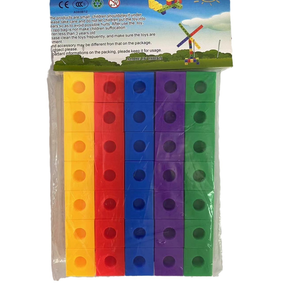 Children's Cube Mathematics Teaching Aids Primary School Spatial Thinking Training Puzzle Cube Assembly Building Block Toys Versatile