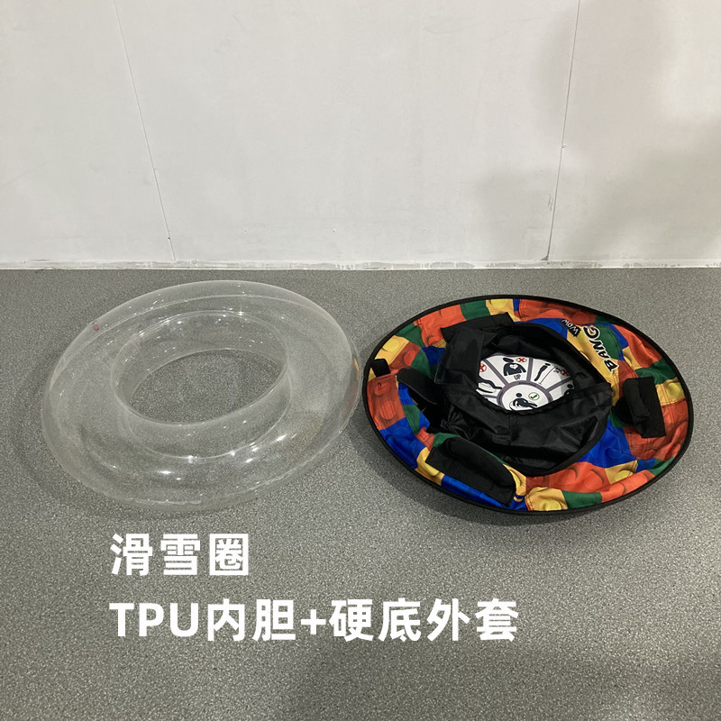Прямые поставки надувной снежной трубы для скольжения, наружный жесткий дно травяной сани, надувная круглая труба