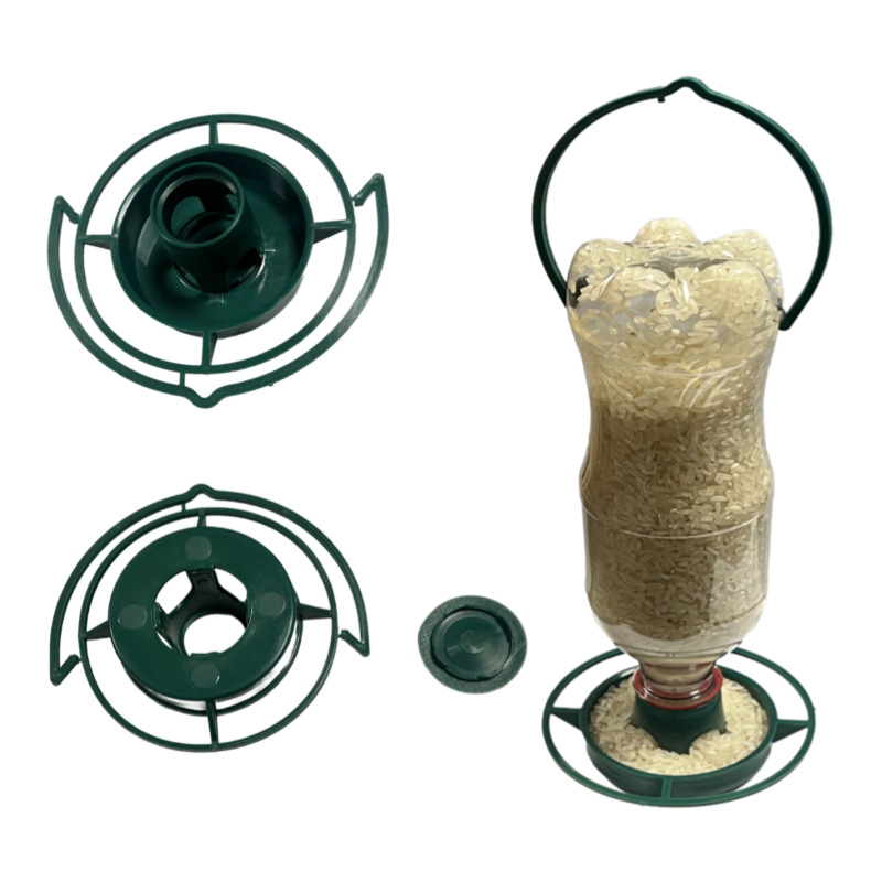 Cross-Border Popular Outdoor Garden Bottle Top Bird Feeder Plastic Coke Bottle Hanging Bird Feeder