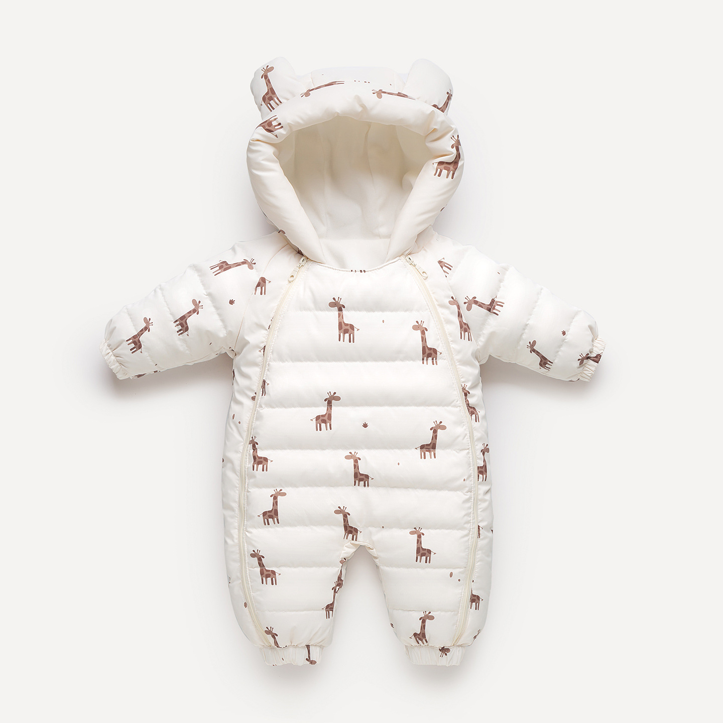 Новый пуховик для новорожденных, зимняя одежда для прогулок, утолщенная одежда для ползания, зимняя одежда для детей