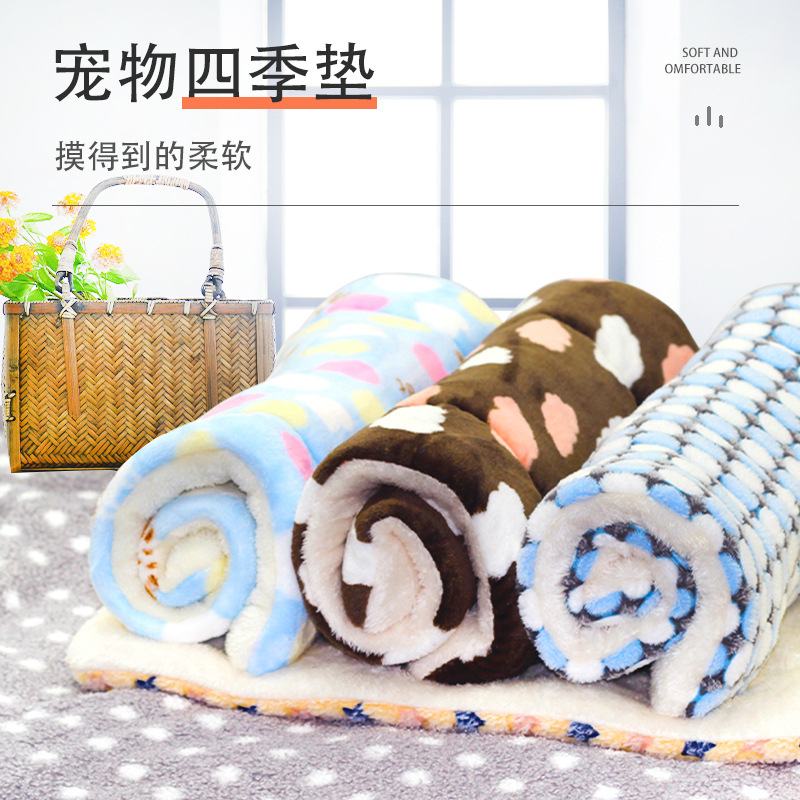 Pet Mat Thickened Winter Warm Cat and Dog Blanket Pet Nest Kennel Cat Kennel Dog Mat Manufacturer Wholesale
