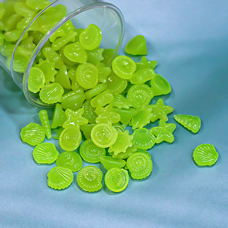 1CM small size luminous shell artificial bright aquarium landscaping luminous stone fish tank color stone fluorescent stone garden