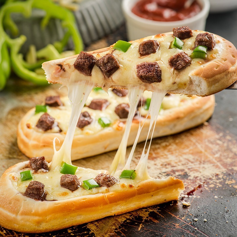 Merson Cheese Boat Pizza Pizza Frozen Finished Food Camp Breakfast Instant Oven Sa Beef Roll Snacks