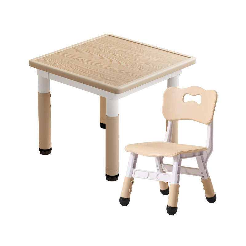 Amazon's Popular Kindergarten Children's Table and Chair Set Can Be Lifted and Graffiti Children's Desk Multi-Functional Study Table