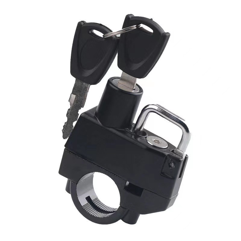 Electric car helmet lock battery car motorcycle universal anti-theft fixing function handlebar lock hook hat helmet lock