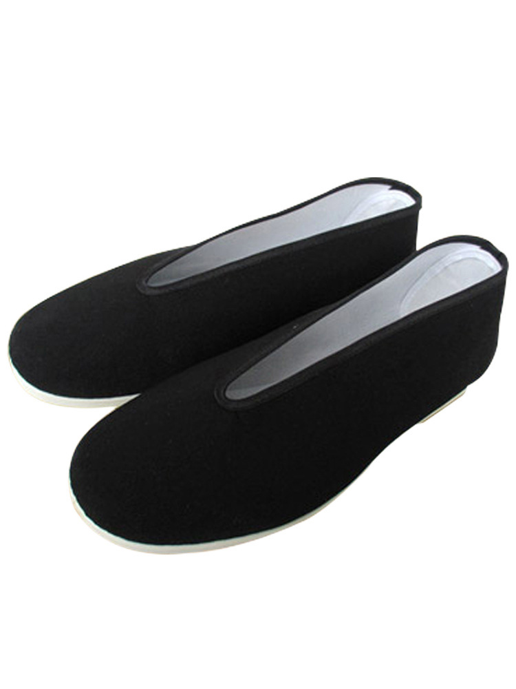 Beef Sole Tai Chi Shoes Martial Arts Practice Shoes Men's Old Beijing Cloth Shoes Square Shoes Kung Fu Shoes Canvas Taoist Shoes Summer