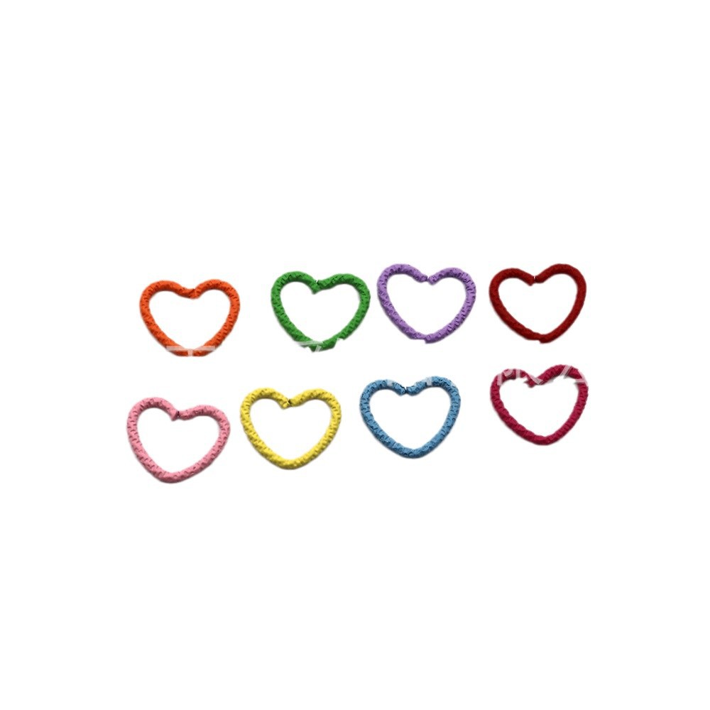 DIY jewelry embossed open ring key chain wreath five-pointed star love color accessories connecting ring paint