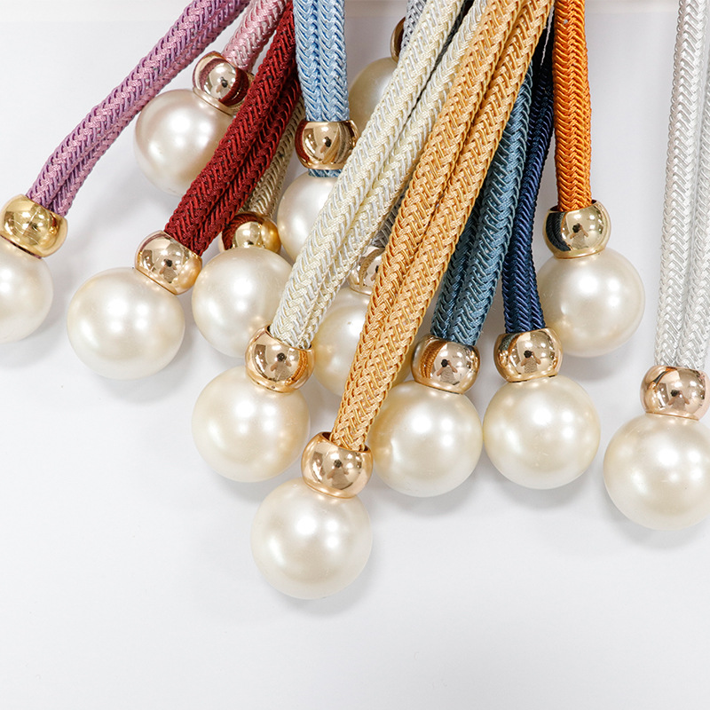 Cross-border ABS beads simple curtain buckle creative non-perforated adjustable curtain strap strap accessories wholesale buckle