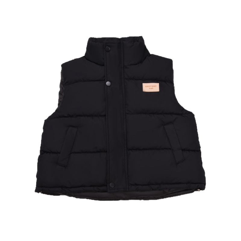 Autumn and Winter Korean Style Maillard Children's Baby Cotton Vest for Kids and Children Fashionable Thickened Vest for Boys and Girls